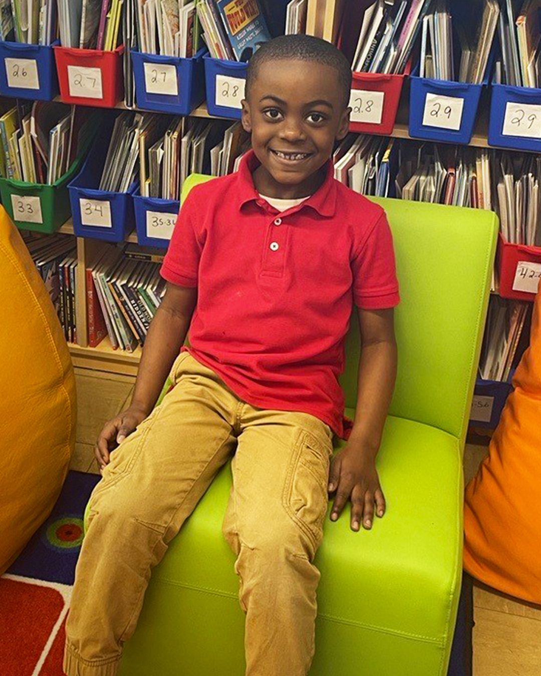 Ahmad, 6, participates in Save the Children's in-school literacy programming in Mississippi.
